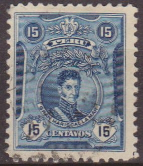 z vendido PERU 1924 Scott 246 Sello Personajes Jose de la Mar usado 